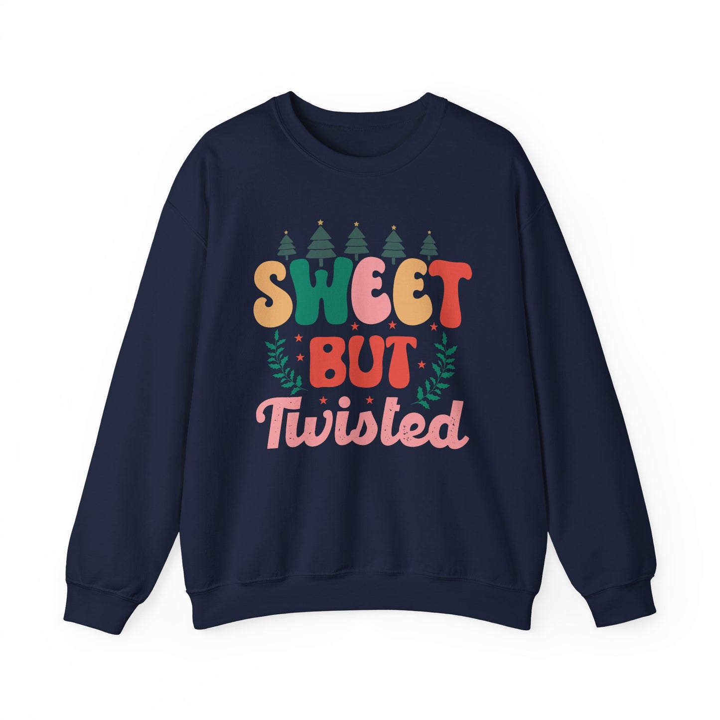 🎀✨ Sweet But Twisted Sweatshirt – Retro Pastel Christmas Vibes for the Season 🌲💖