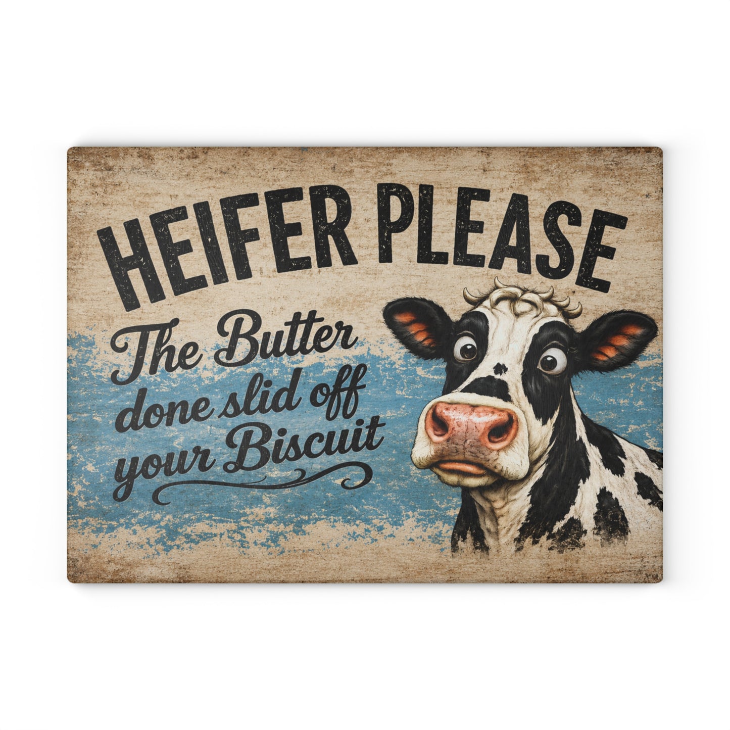 Heifer Please Glass Cutting Board – Funny Farmhouse Cow Kitchen Decor