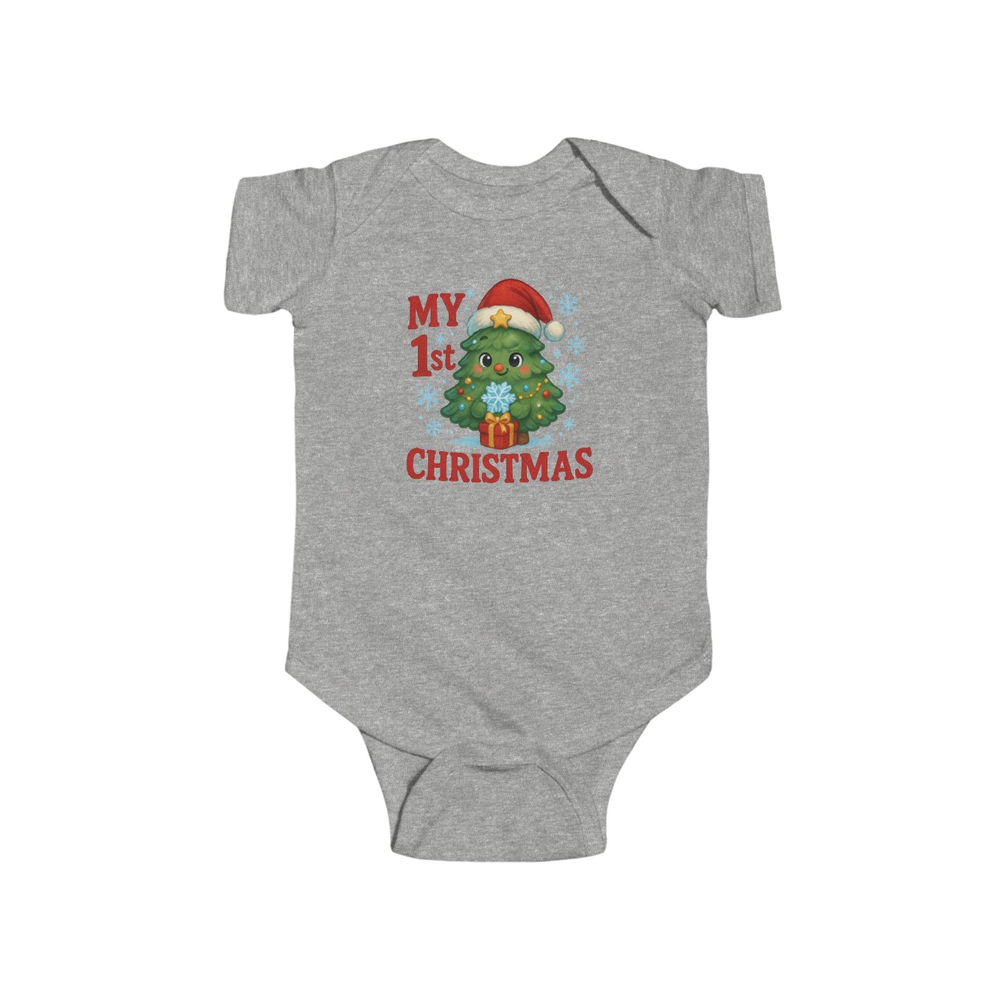 🎄 My 1st Christmas Baby Onesie – Cozy Tree Edition 🌟