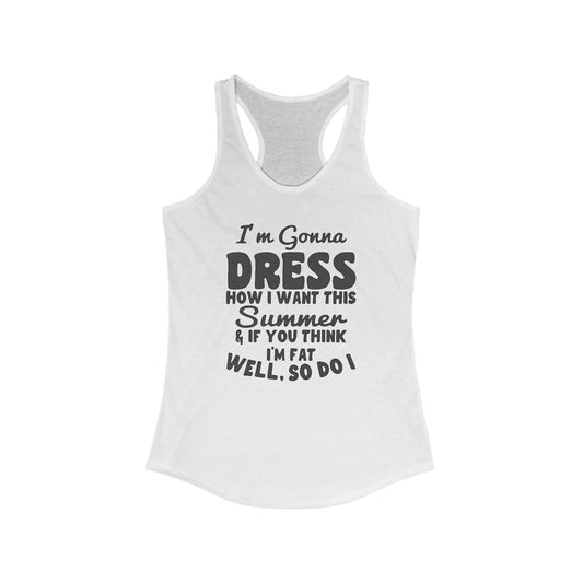 Estilo veraniego que favorece la figura: camiseta de tirantes con espalda nadadora y diseño llamativo