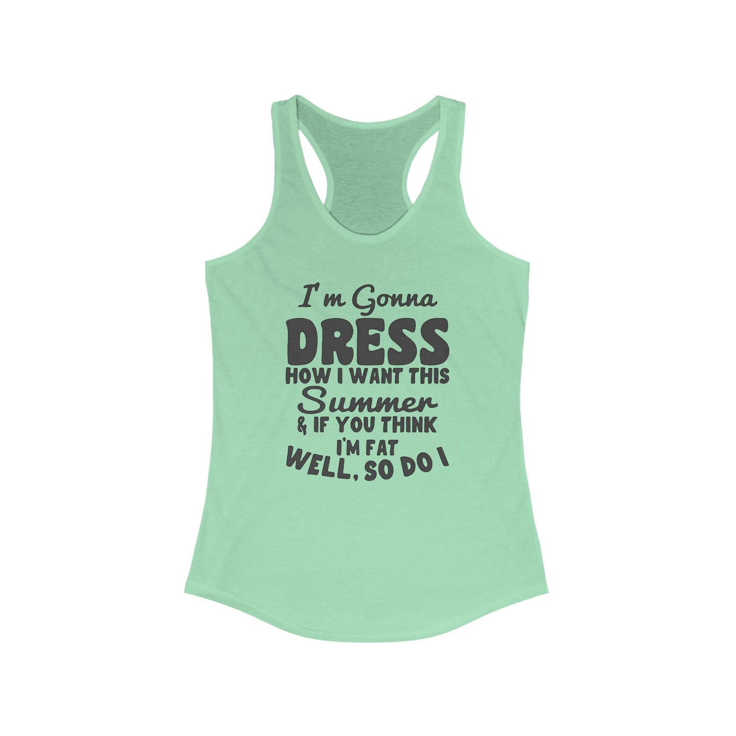 Estilo veraniego que favorece la figura: camiseta de tirantes con espalda nadadora y diseño llamativo