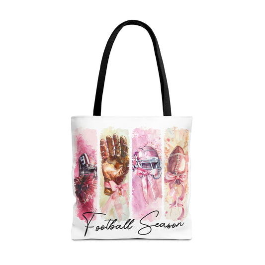 🏈 Game Day Pink Awareness Tote Bag – Sporty Style with a Purpose 🎀👜