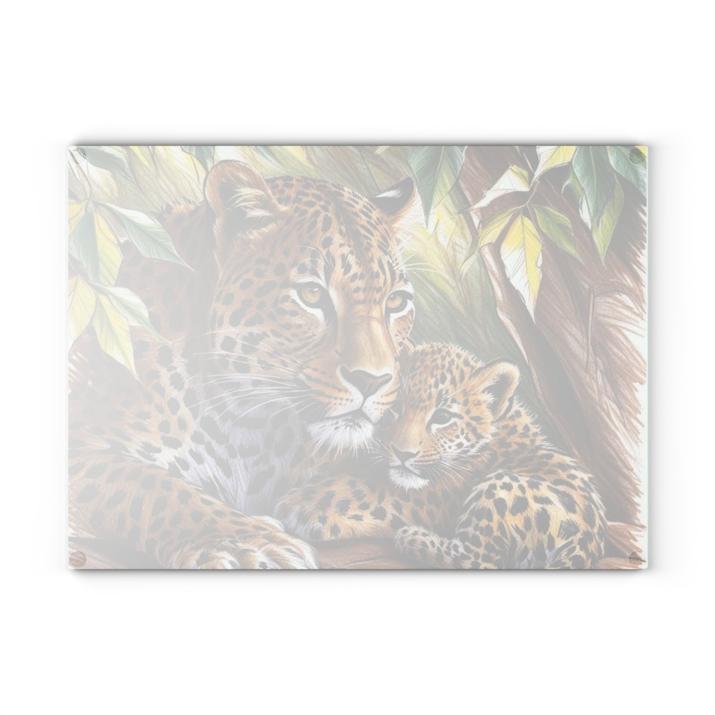 🐆🌿 Leopard Pair in the Forest Cutting Board – Wild Elegance Meets Cozy Charm 🌸🌳
