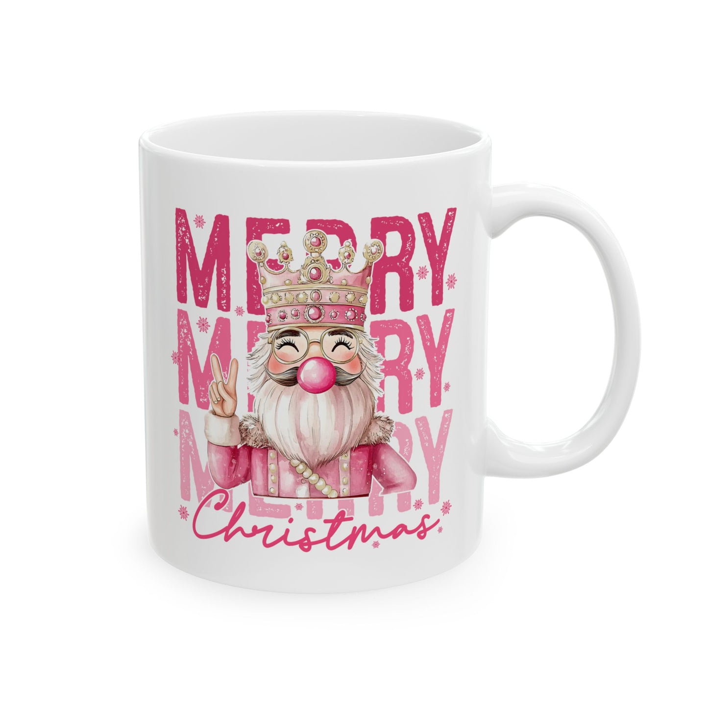 🎅💖 Pink Santa Christmas Mug – Merry Vibes with a Sparkly Twist 🎄✨