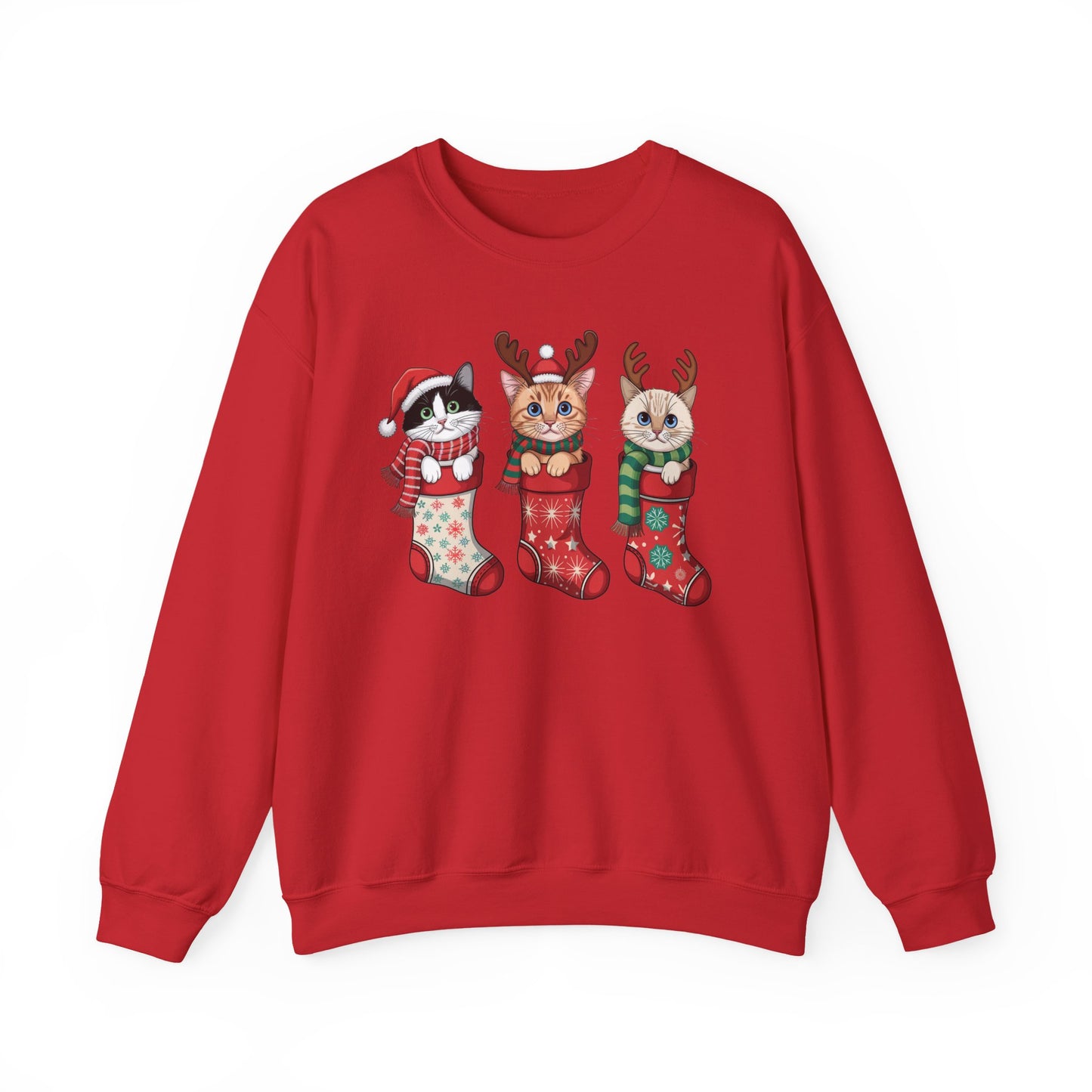 🐱🎄 Kitties in Stockings Sweatshirt – Cozy & Adorable Holiday Cats 🧦✨