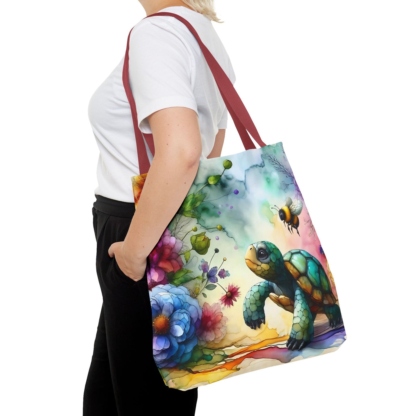 Bolsa de mano - Diseño de tortugas coloridas