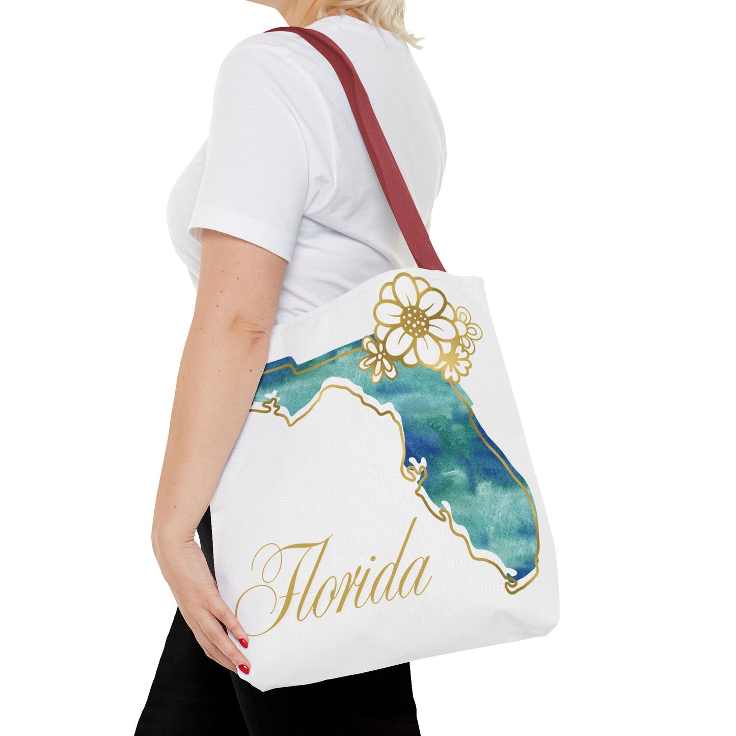 🌸 Florida State Floral Tote Bag – Elegant, Coastal & Practical 👜