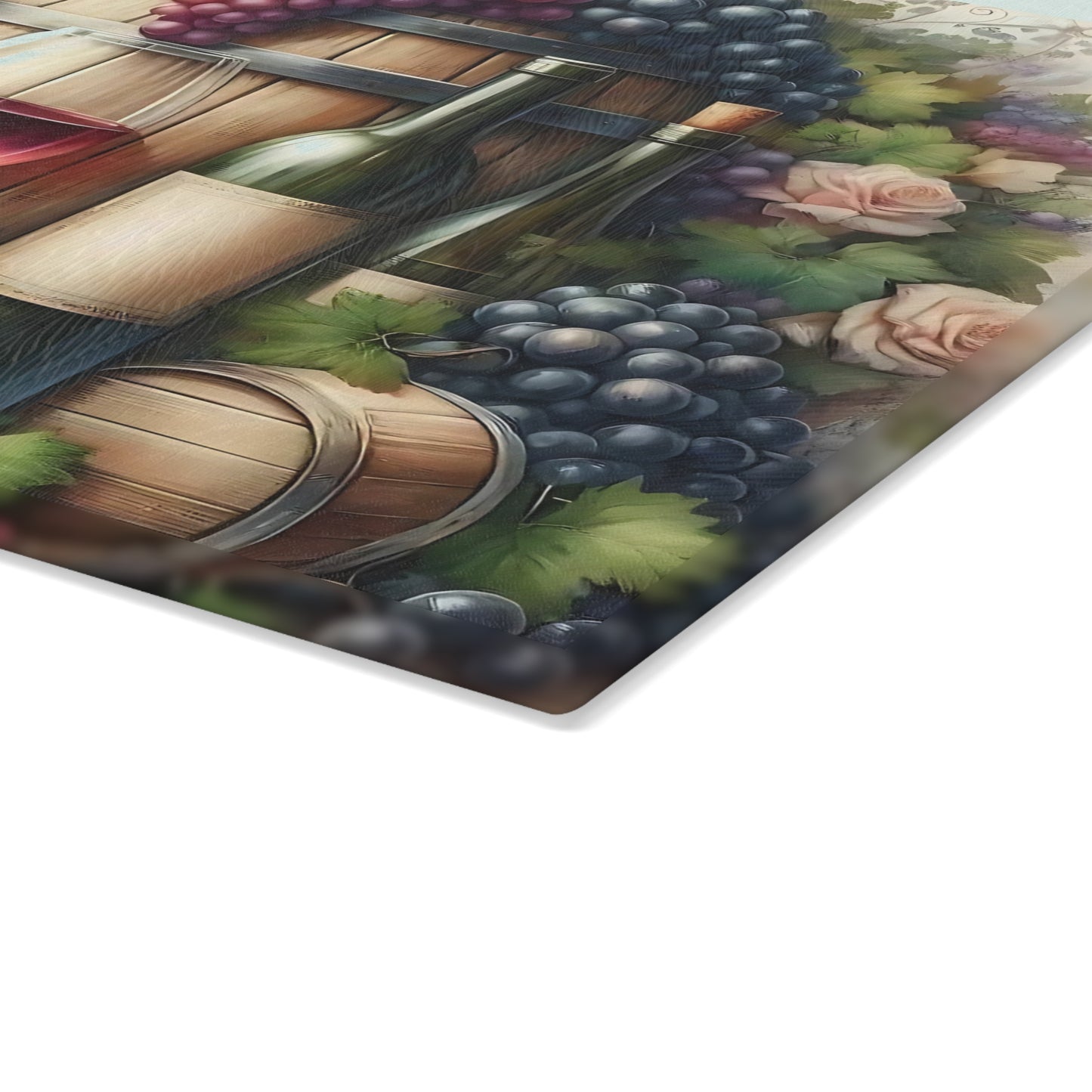 Tabla de cortar de vidrio templado para vino vintage