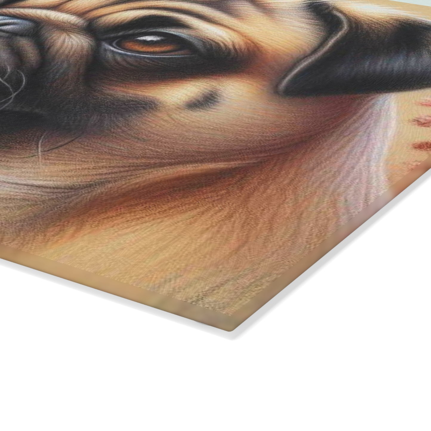 🐾 Pug & Meadow Blooms Cutting Board – Adorable Dog-Themed Kitchen Art 🌸