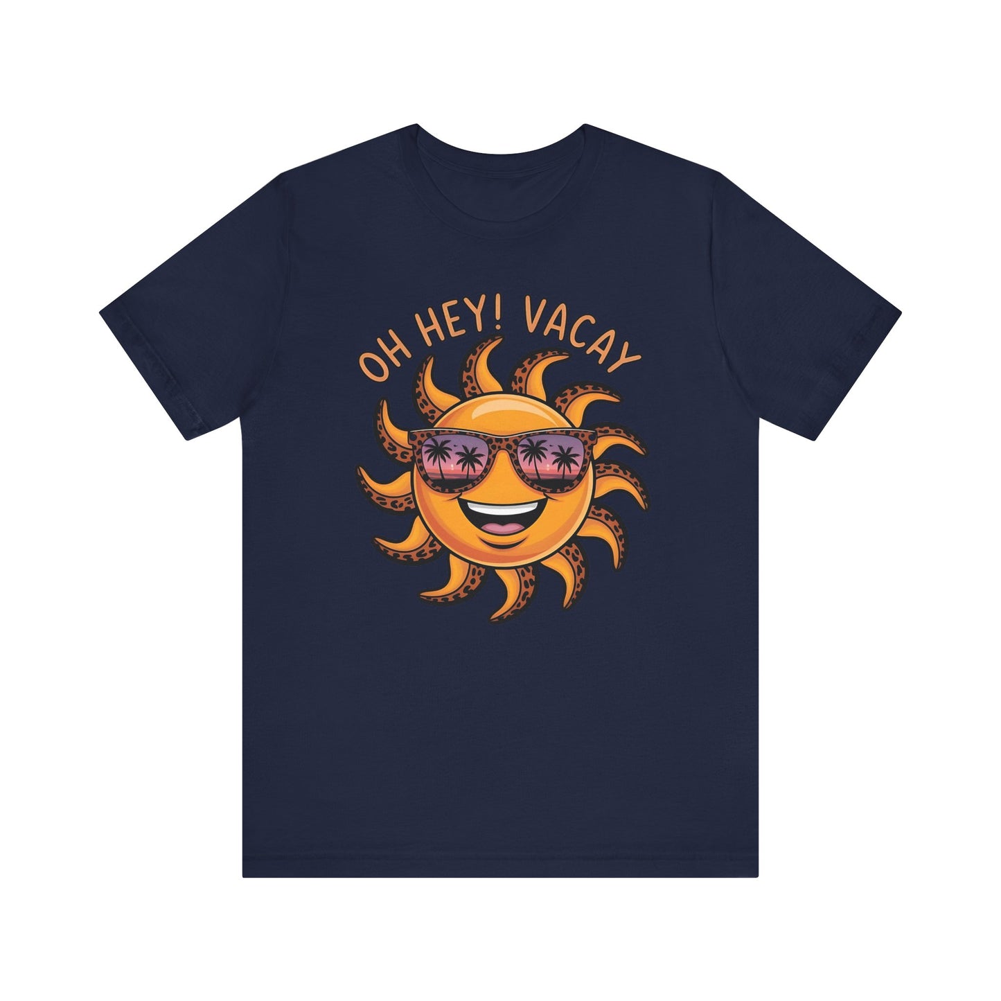 ☀️ ¡Hola! Camiseta de vacaciones – Sol sonriente con gafas de sol | Camiseta gráfica de verano para mujer