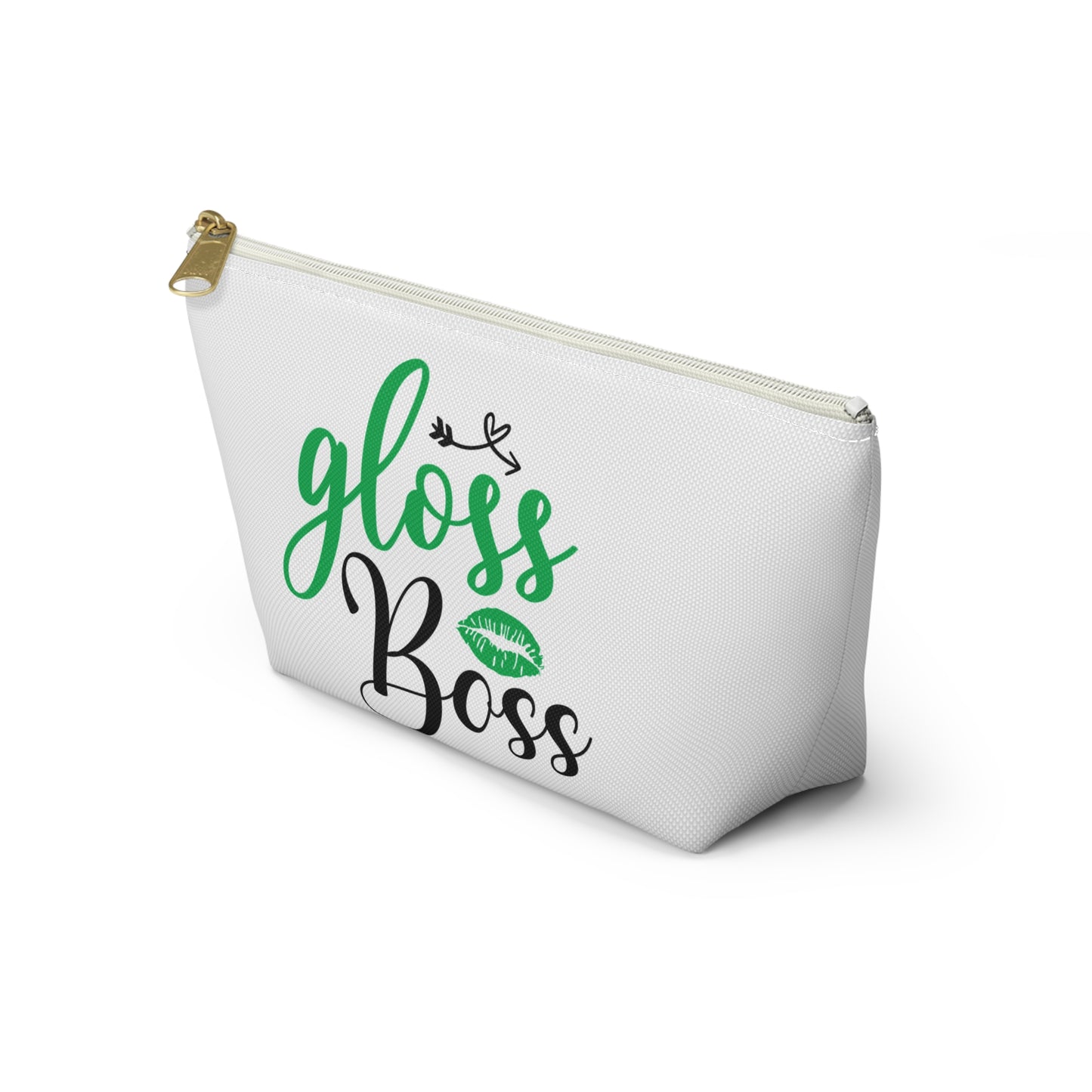 Accessory Pouch – "Gloss Boss" Green Makeup Bag