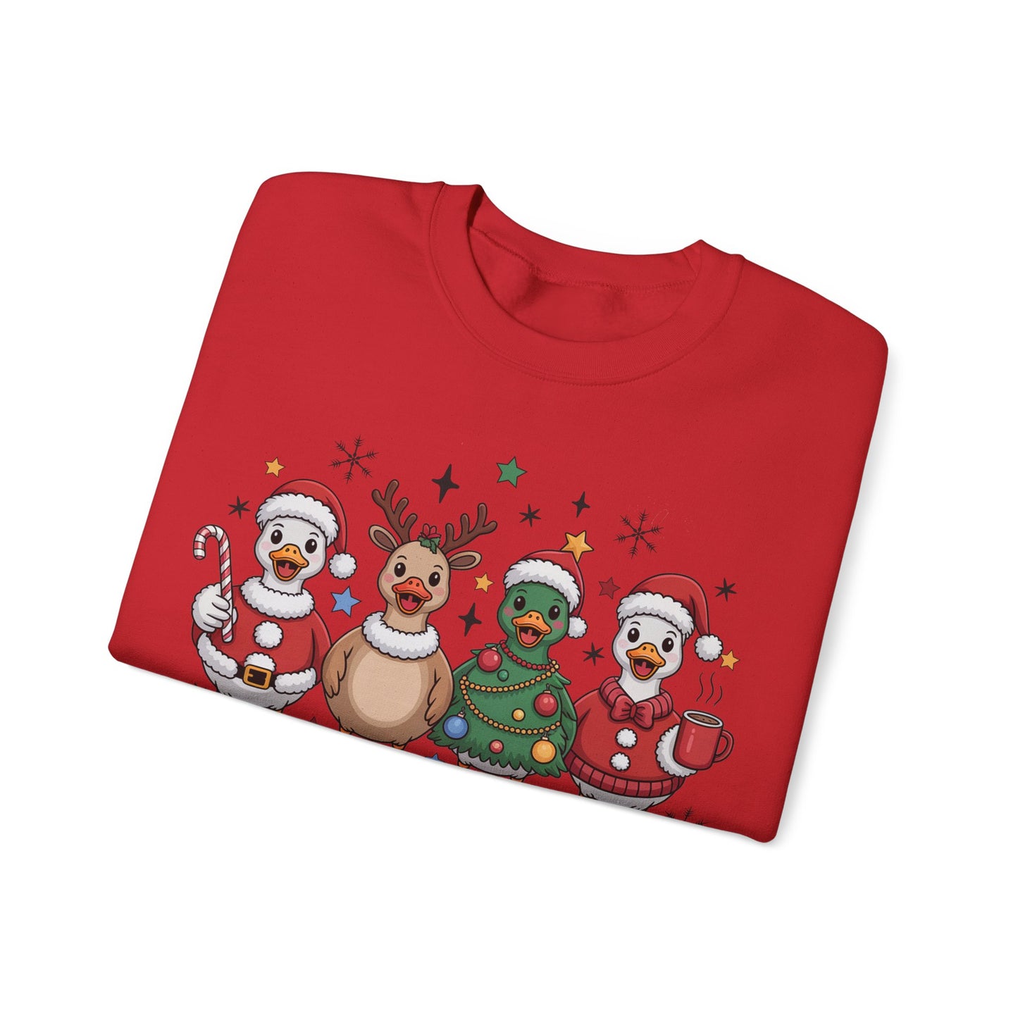 🎄🦆 Christmas Ducks Sweatshirt – Funny Holiday Farm Animal Crewneck 🎁