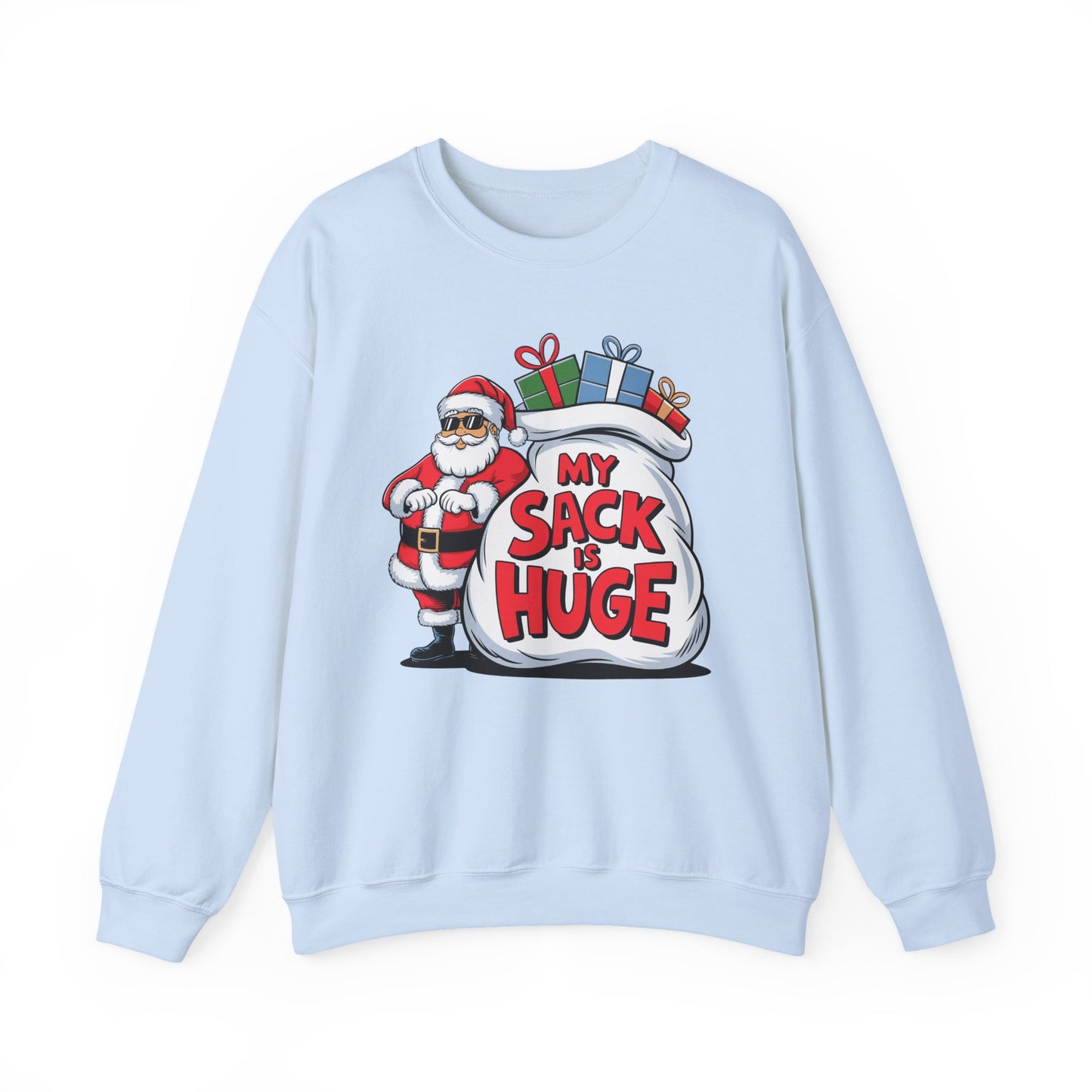 🎅😂 My Sack Is Huge Sweatshirt – Funny Santa Christmas Pullover for Men