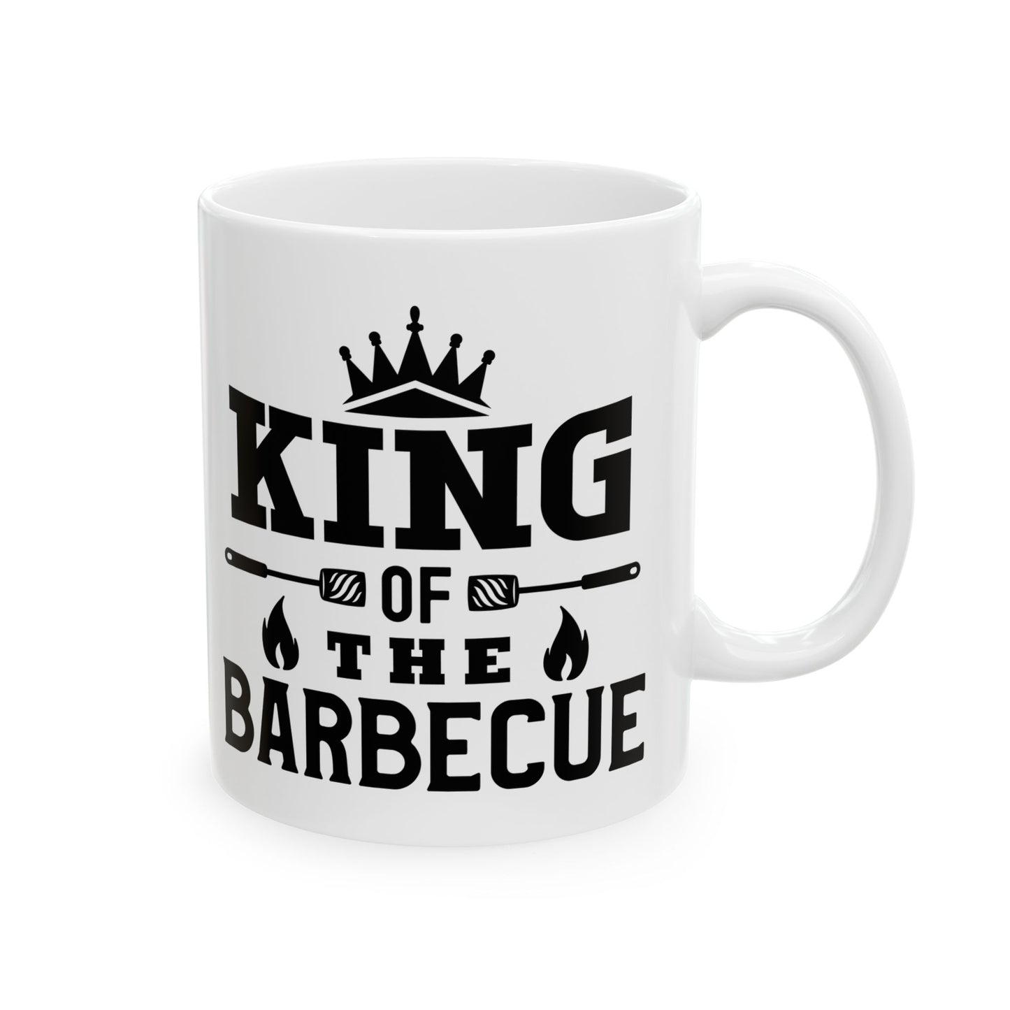 🔥👑 KING OF THE BARBEQUE – Funny BBQ Dad Coffee Mug (11oz & 15oz) 👑🔥