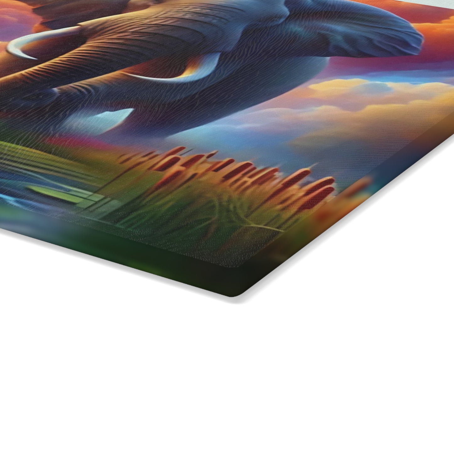 Elephant Tempered Glass Cutting Board