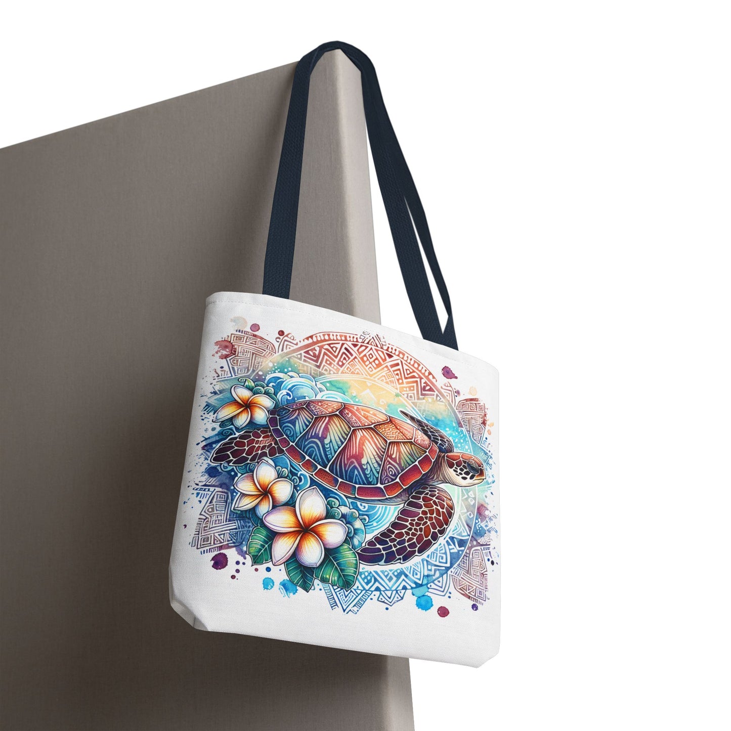 🐢 Vibrant Tribal Sea Turtle Tote Bag – Ocean Beauty Meets Island Vibes 🌊👜