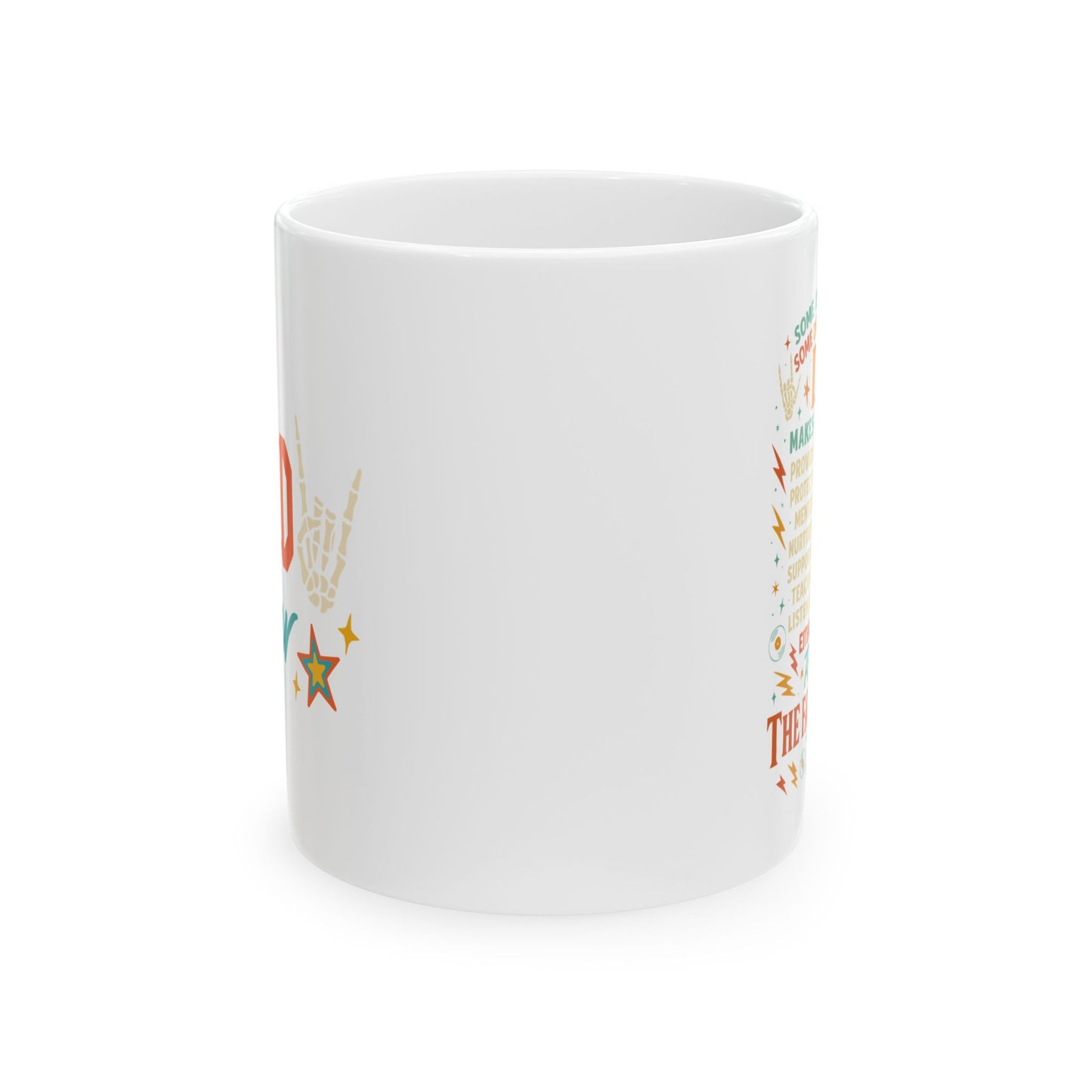 🎸🔥 DAD TOUR – Double-Sided Coffee Mug Celebrating Dad’s Superpowers! 💪☕