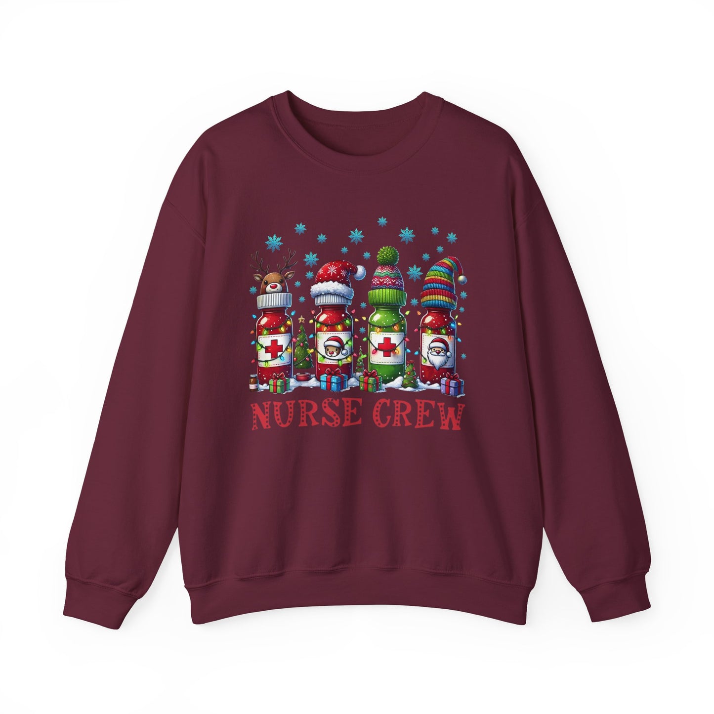 🎄🩺 Nurse Crew Holiday Sweatshirt – Festive Crewneck for Healthcare Heroes