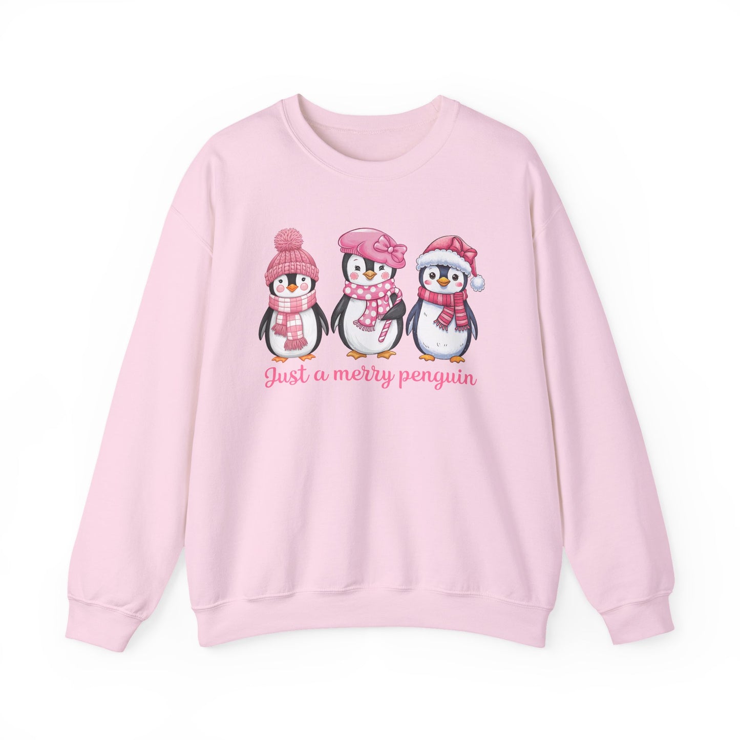 🐧✨ Just a Merry Penguin Sweatshirt – Cute Winter Friends in Pink ❄️💖