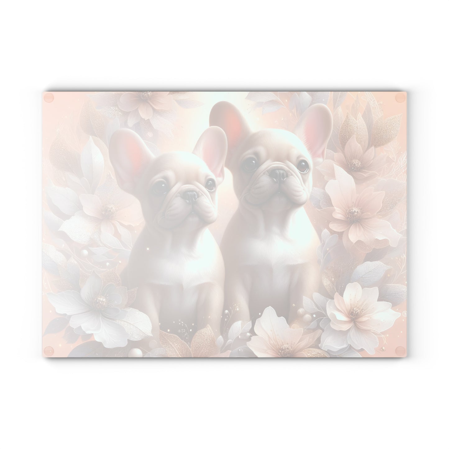 🐾 Elegant French Bulldog Floral Cutting Board – Chic Style for Dog Lovers 🌸