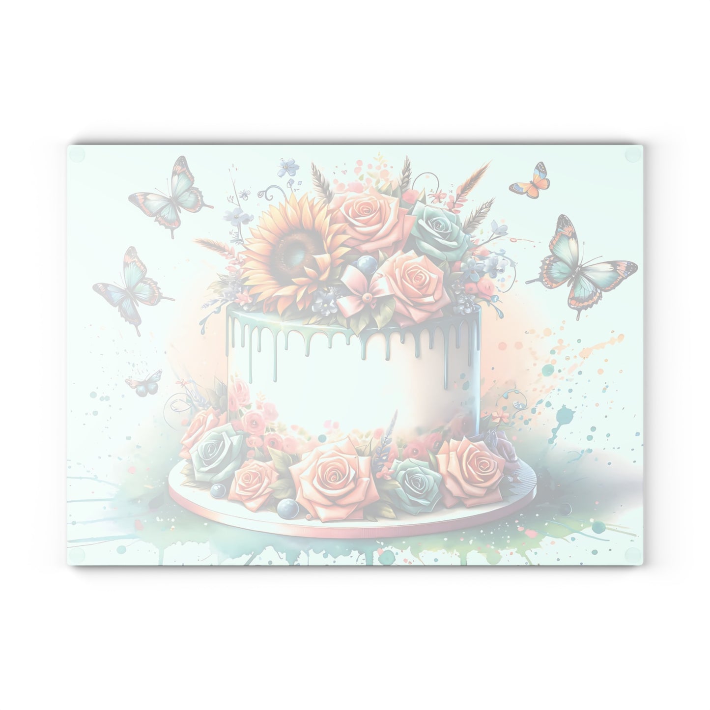 🎂🌸 Floral Celebration Cake Cutting Board – Personalized Birthday & Anniversary Gift 🦋✨