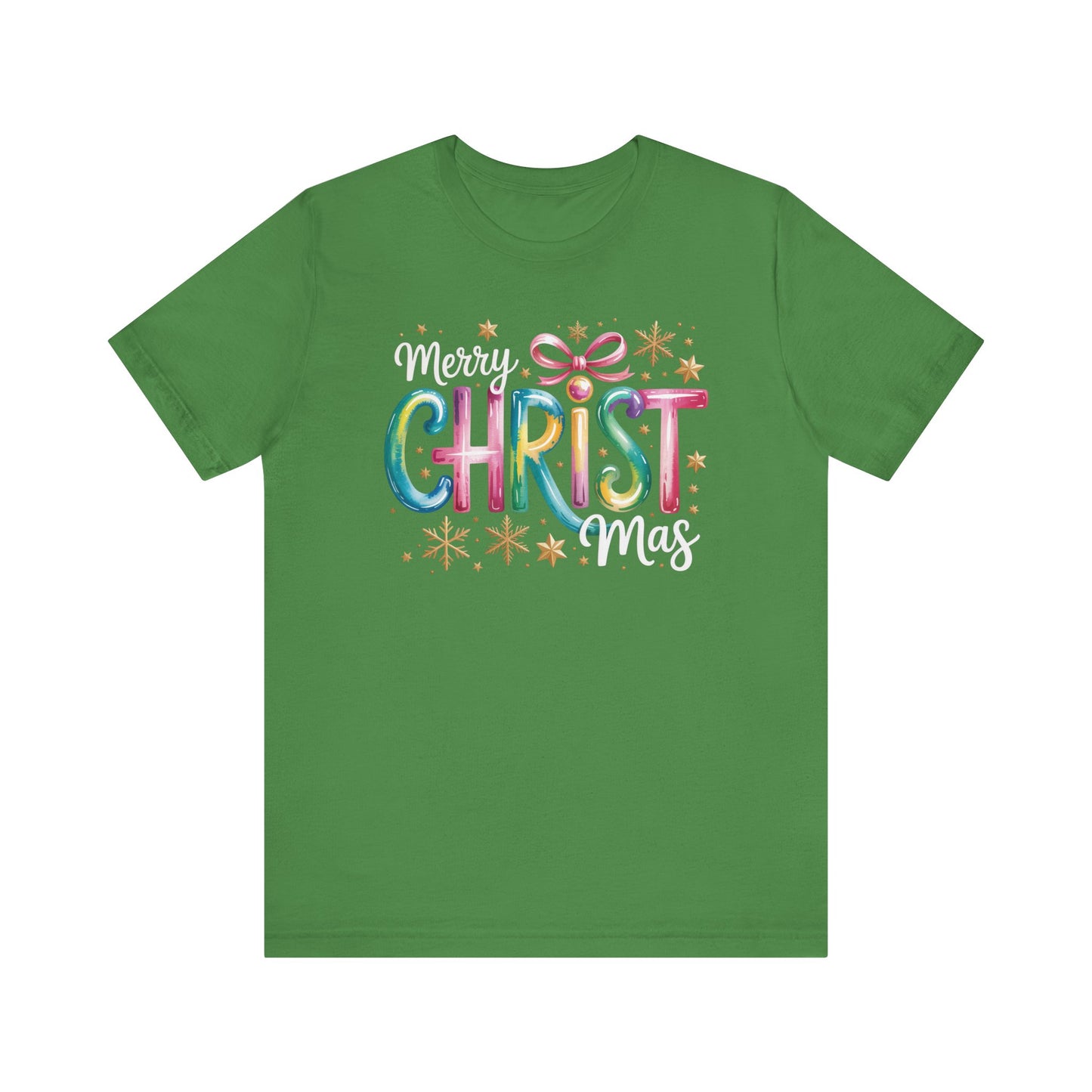 🎄✨ Merry Christmas Glow Lettering T-Shirt – Festive & Bright Holiday Style 🎁🌟