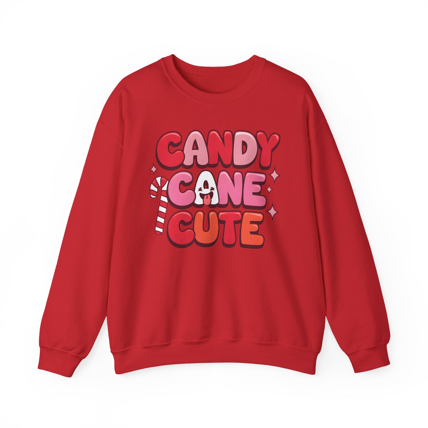 🎀🍭 Candy Cane Cute Women’s Christmas Sweatshirt – Soft, Cozy & Playful Holiday Style