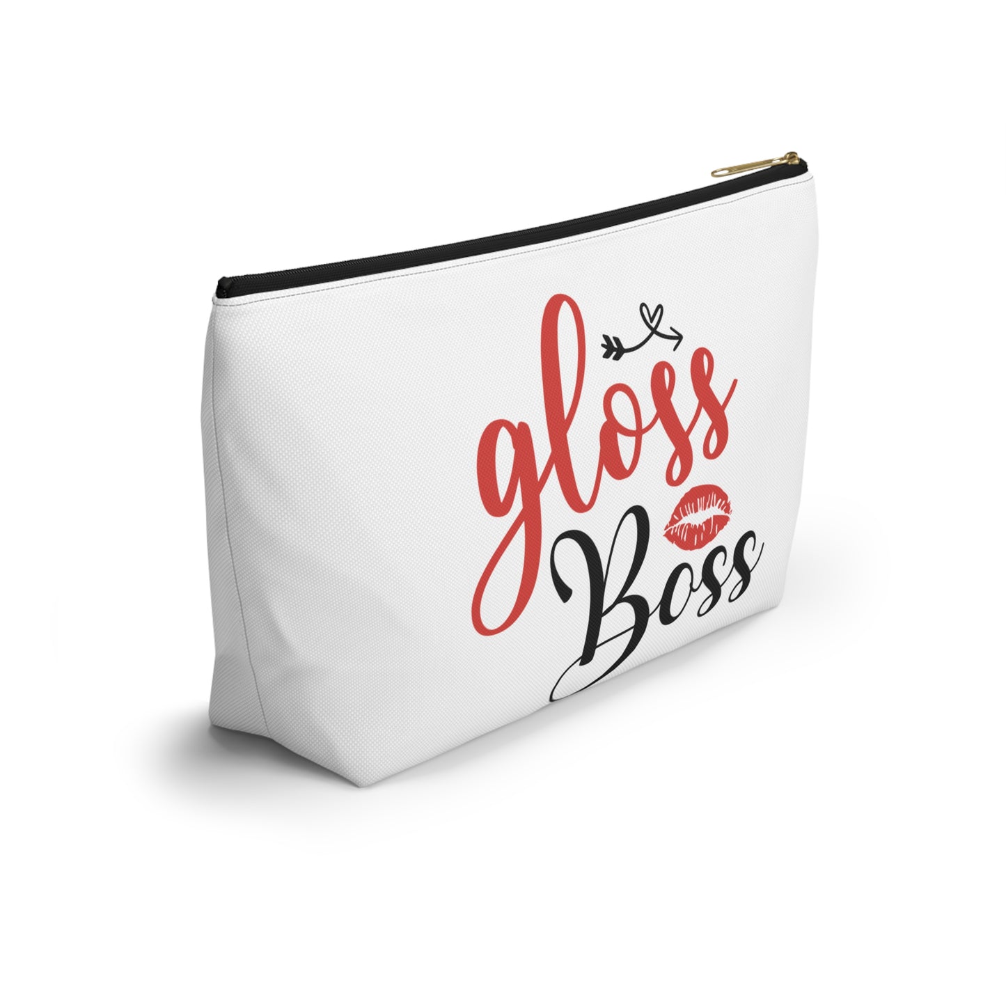 Accessory Pouch – "Gloss Boss" Red Makeup Bag