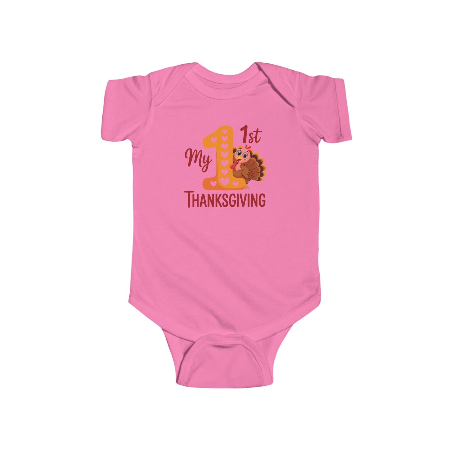 🦃🎀 My 1st Thanksgiving Baby Girl Onesie – Adorable Turkey Holiday Outfit 🍂❤️