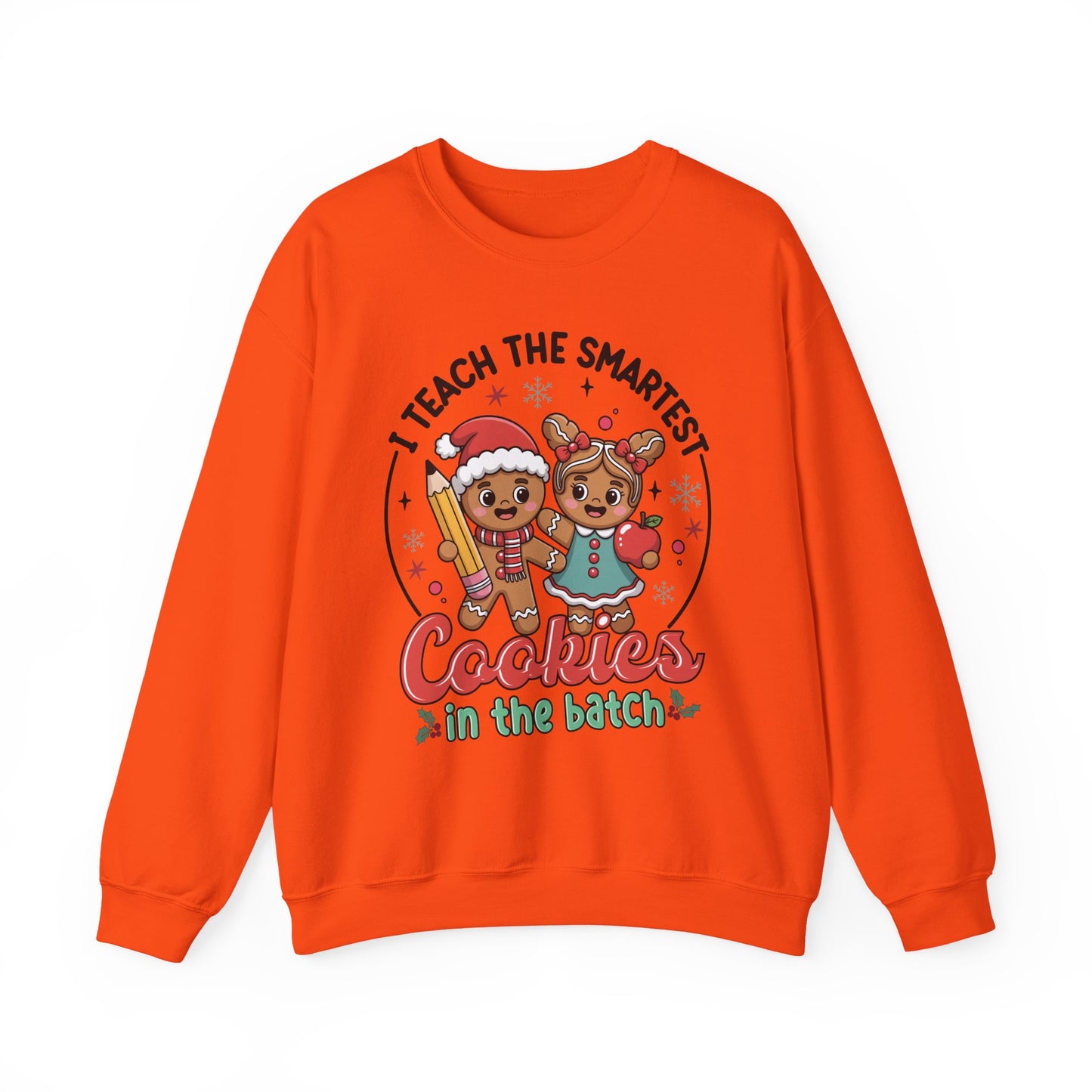 🍪✏️ Smartest Cookies Teacher Sweatshirt – Cute Gingerbread Classroom Vibes 🍎❄️