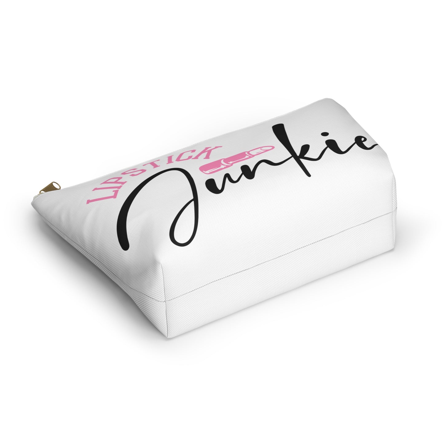 Accessory Pouch – "Lipstick Junkie" Pink Makeup Bag