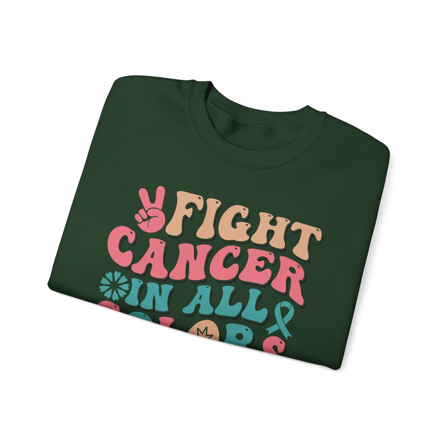 🌈✌️ Fight Cancer in All Colors Sweatshirt – Multi-Awareness Support Crewneck