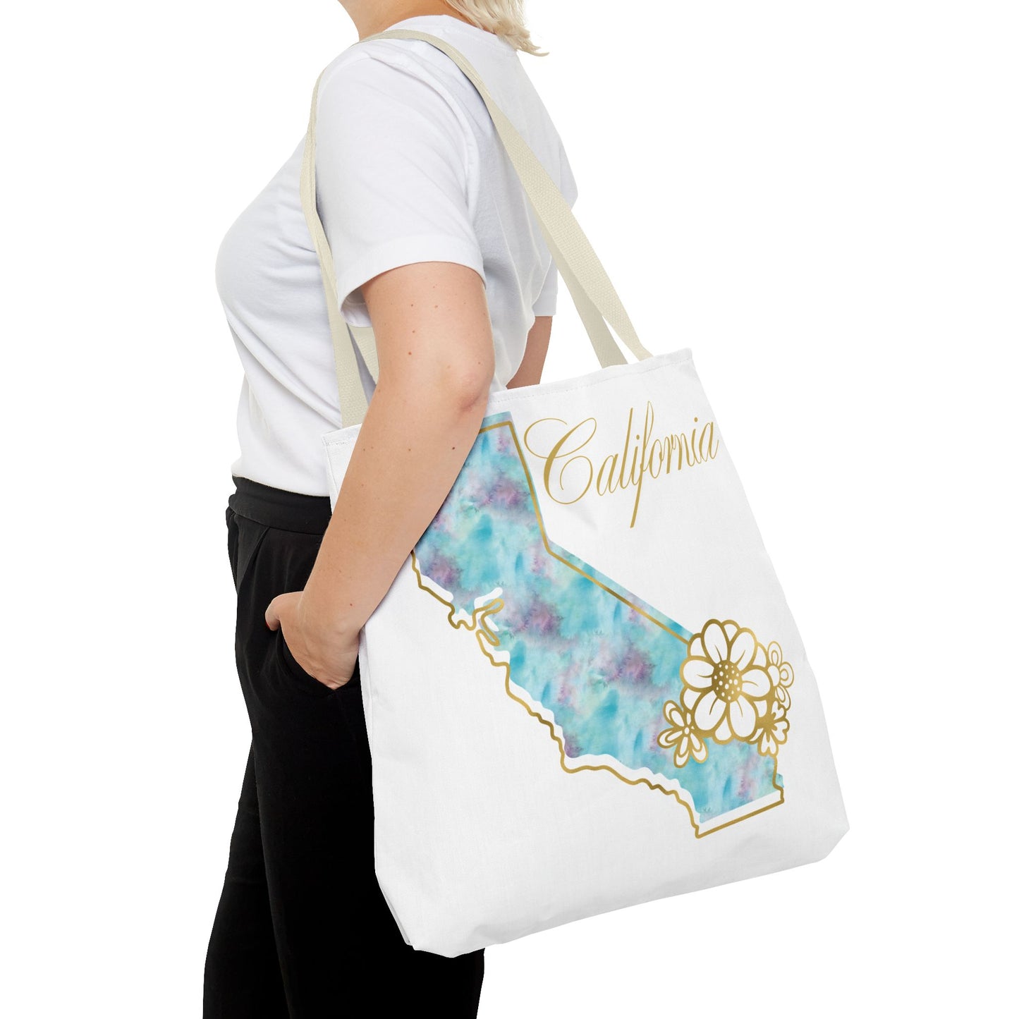 🌸 California State Floral Tote Bag – Elegant, Artistic & Practical 👜