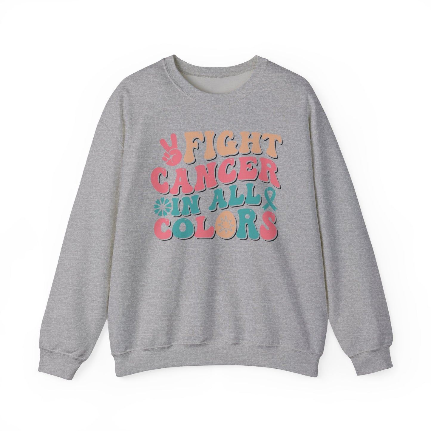 🌈✌️ Fight Cancer in All Colors Sweatshirt – Multi-Awareness Support Crewneck