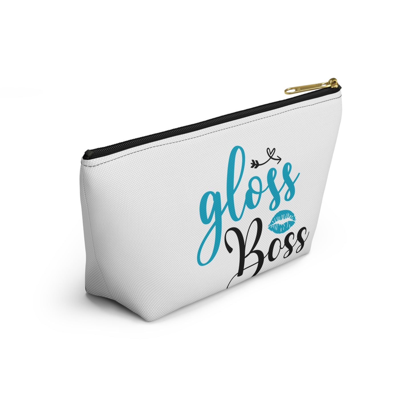 Accessory Pouch – "Gloss Boss" Teal Makeup Bag