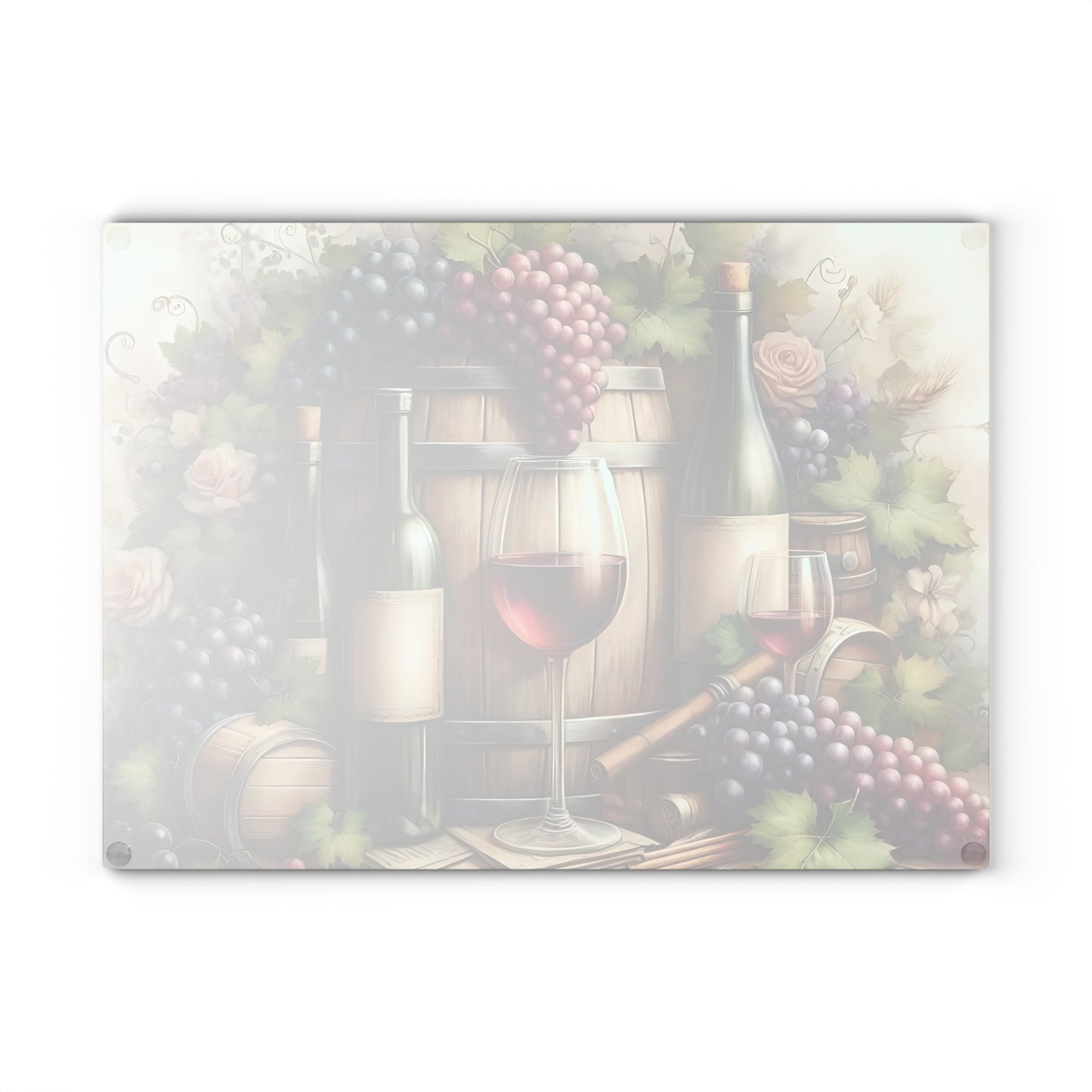 Tabla de cortar de vidrio templado para vino vintage