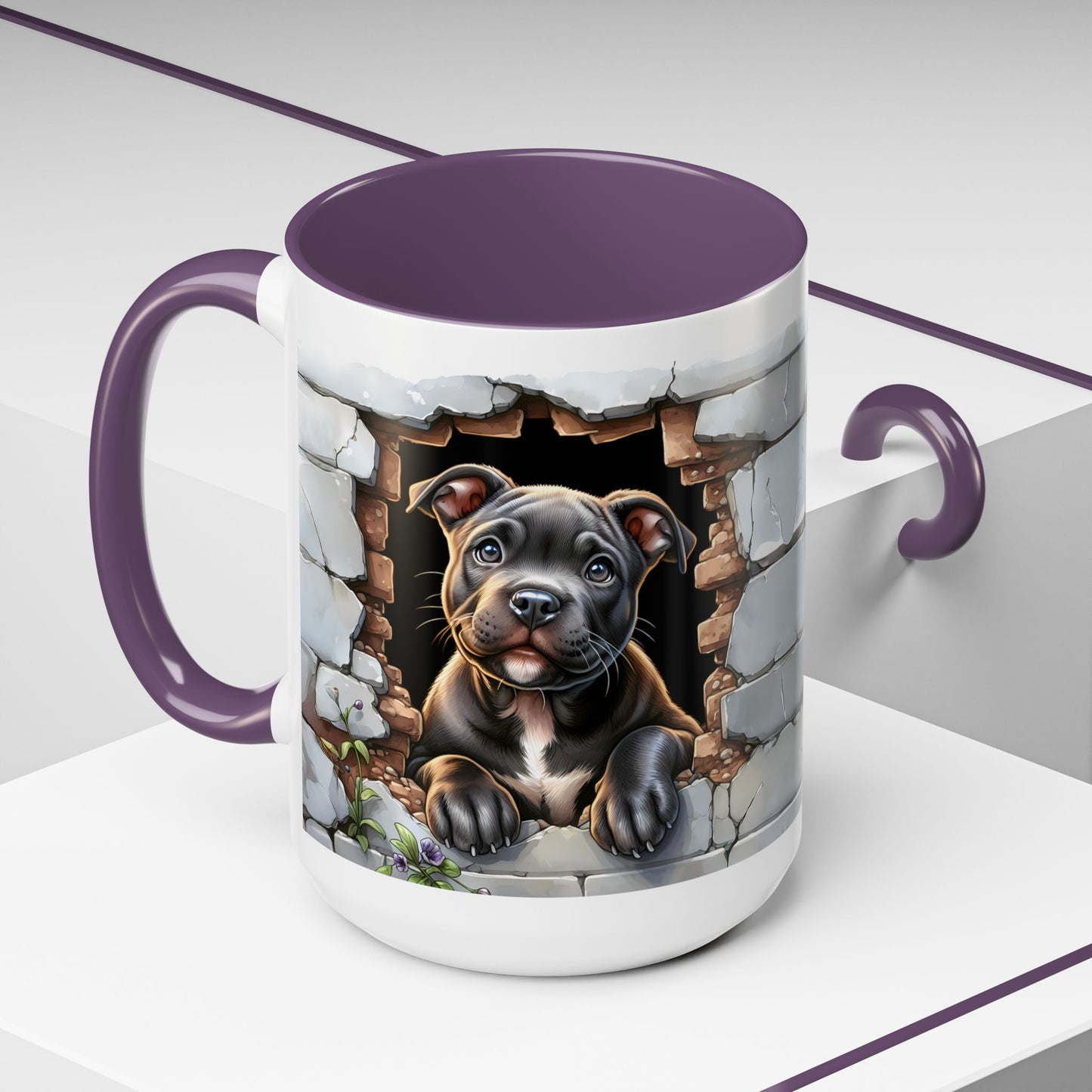 🐶☕ Pit Bull Puppy Accent Mug – Cute Breakthrough Pup Design ✨