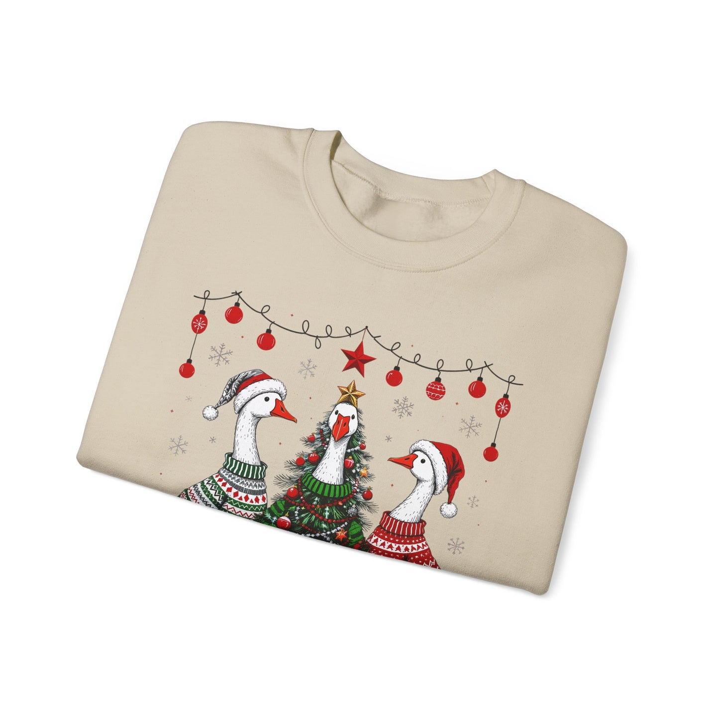 🎄🪿 Goosemas Sweater Flock Sweatshirt – Festive Geese in Cozy Knits