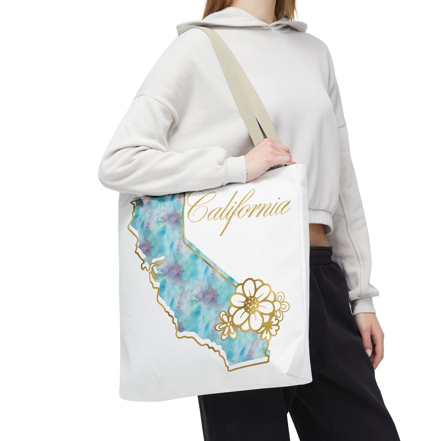 🌸 California State Floral Tote Bag – Elegant, Artistic & Practical 👜