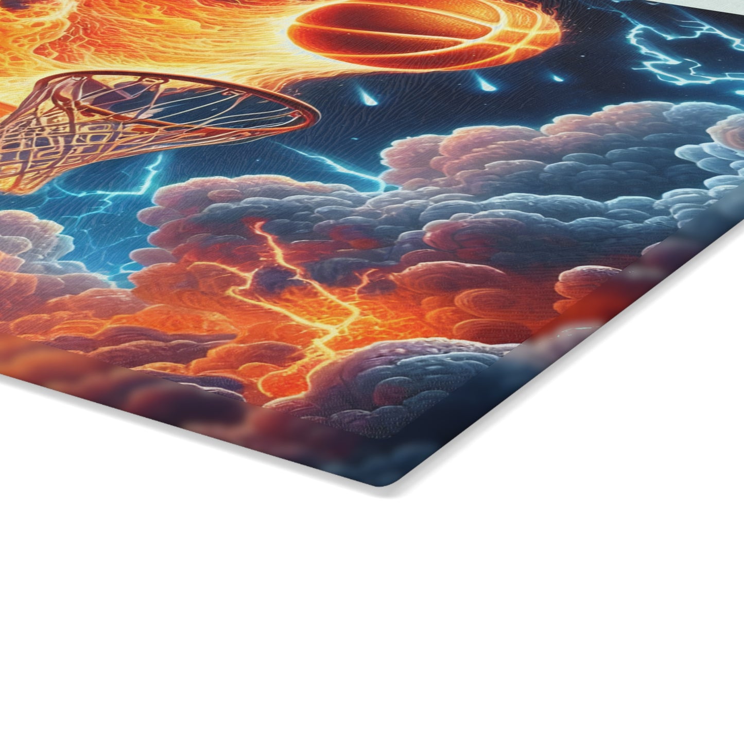 🔥 Fiery Basketball Slam Cutting Board – Bring the Heat to Your Kitchen