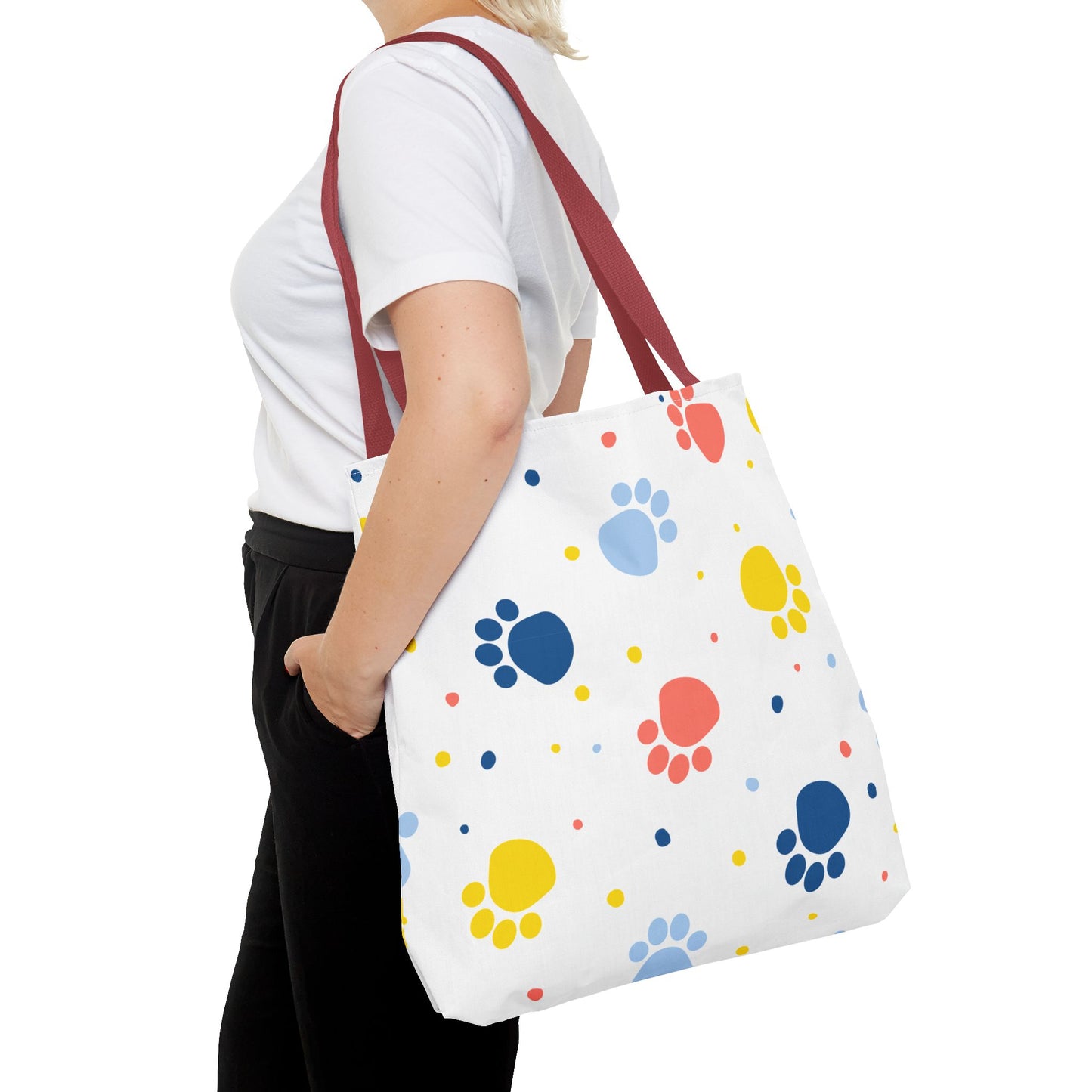 Bolsa de mano con estampado de patas | Para llevar a diario, ideal para amantes de las mascotas