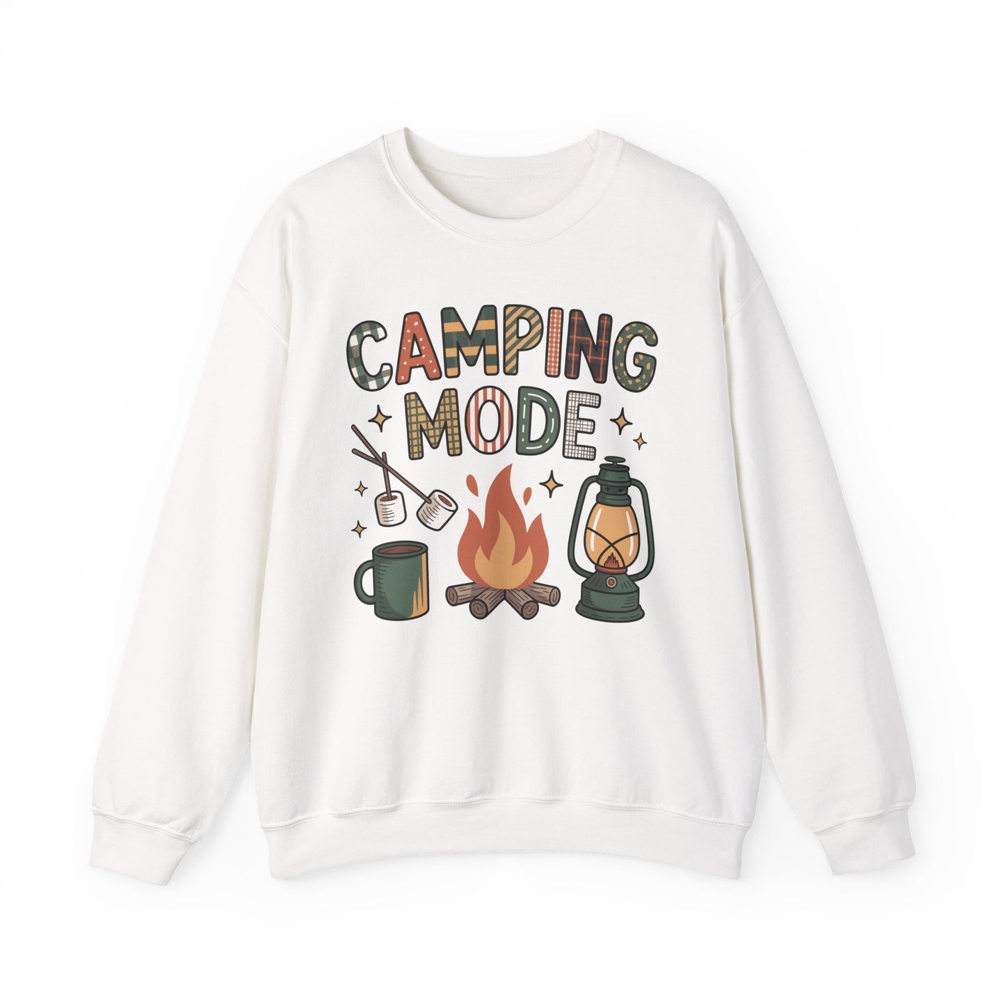 🍂🔥 Camping Mode Sweatshirt – S’mores, Campfires & Cozy Vibes 🏕️☕