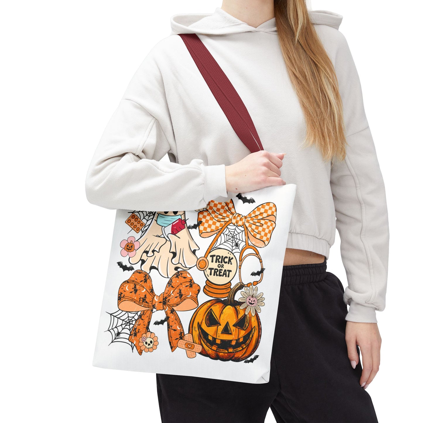 🩺 Nurse Ghost Tote Bag – Spooky Season Meets Healthcare Heroes 👻👜