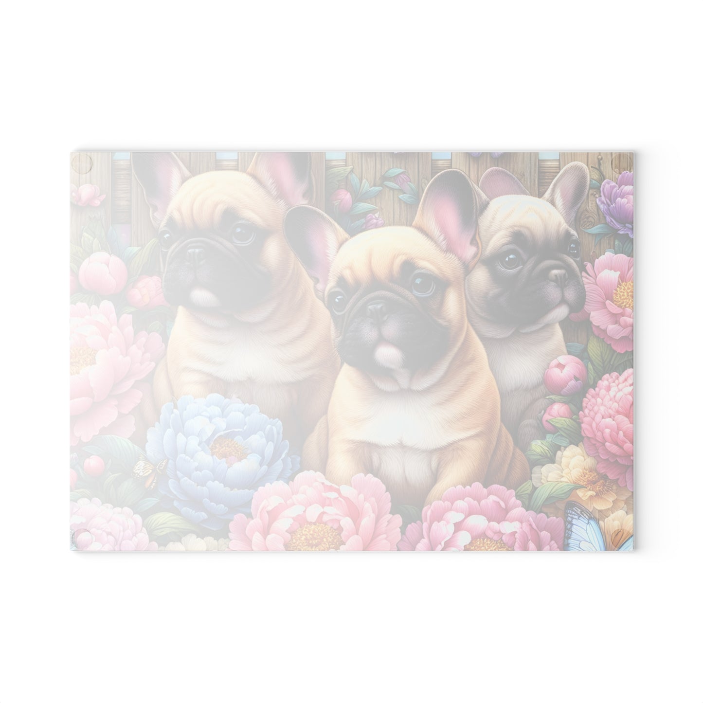 🐾 French Bulldog Floral Cutting Board – Adorable Pup Charm for Your Kitchen 🌸