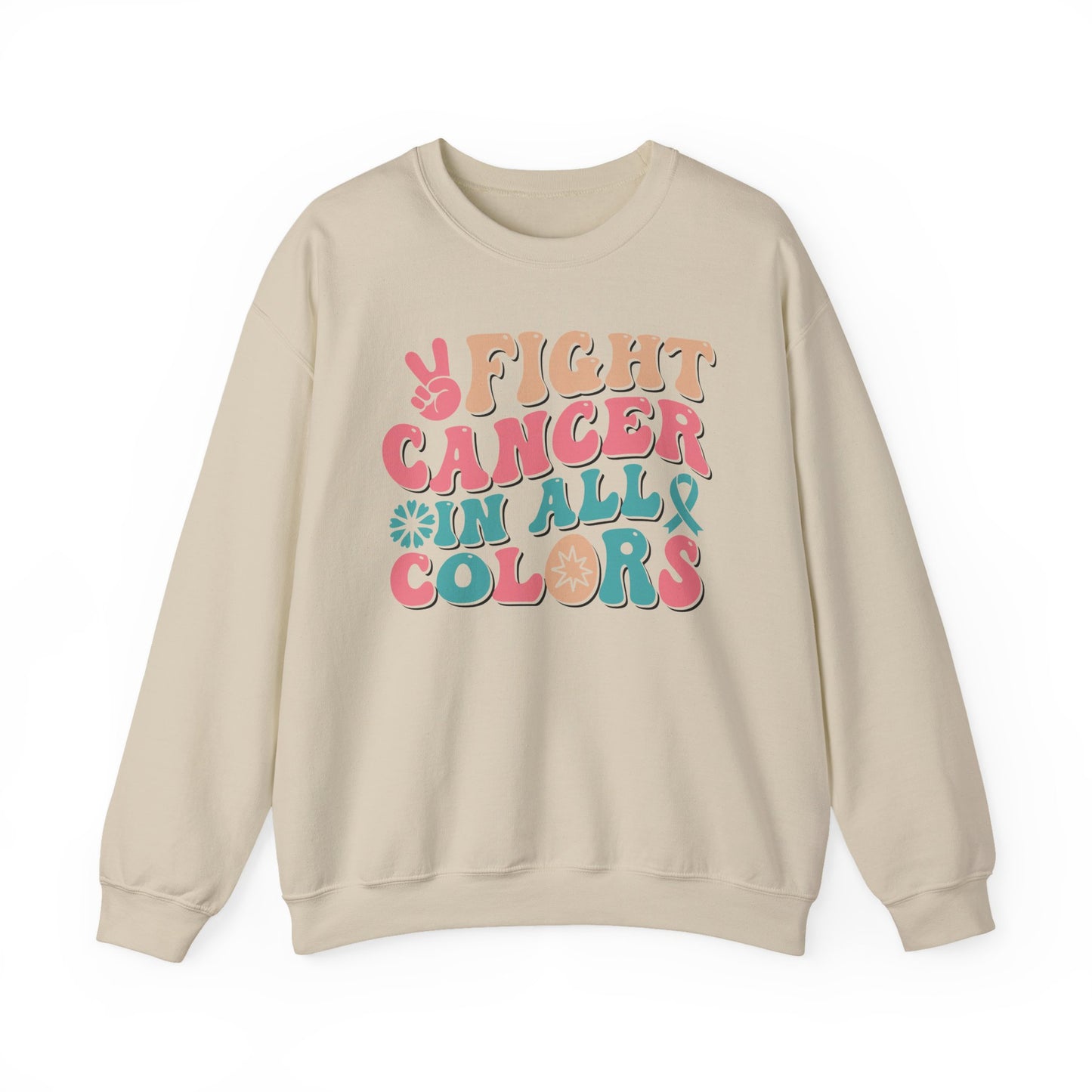🌈✌️ Fight Cancer in All Colors Sweatshirt – Multi-Awareness Support Crewneck