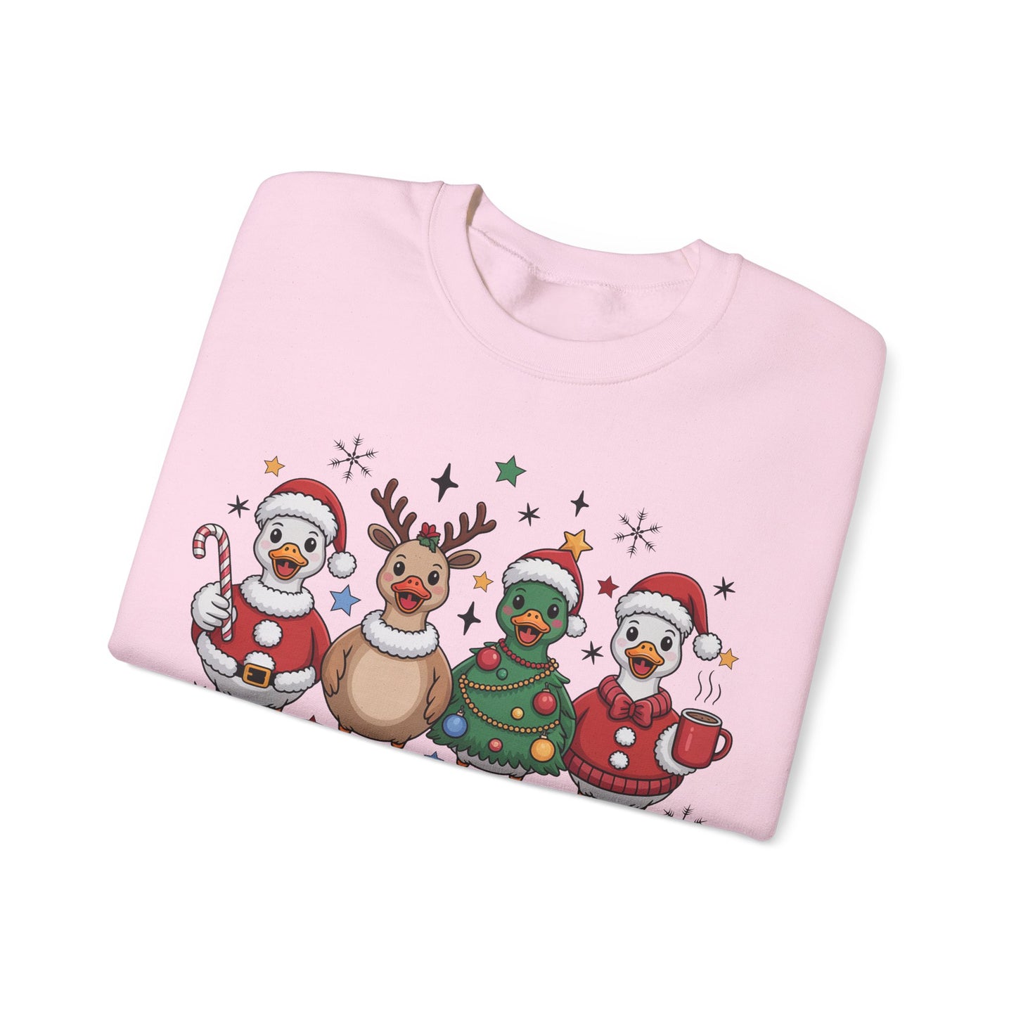 🎄🦆 Christmas Ducks Sweatshirt – Funny Holiday Farm Animal Crewneck 🎁