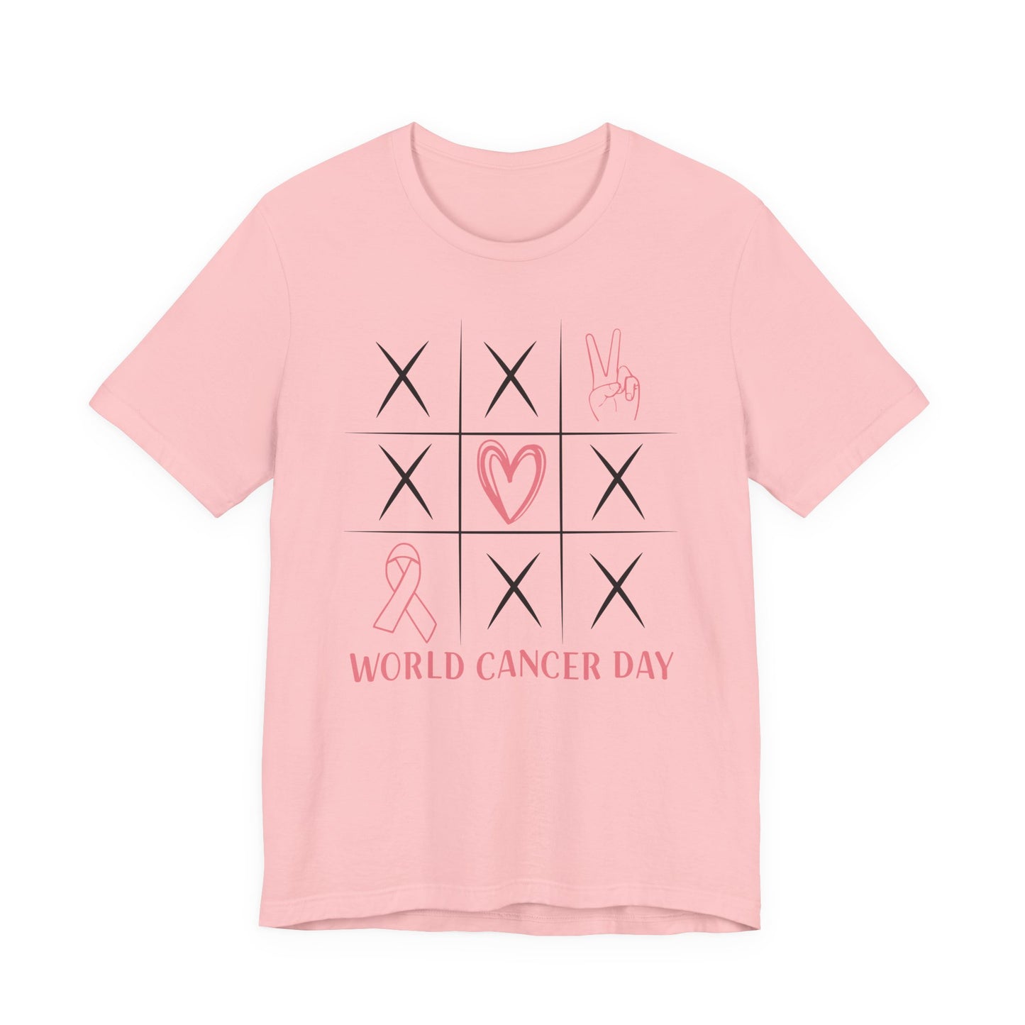 🎗️ World Cancer Day Awareness T-Shirt – Peace, Love & Hope 💕