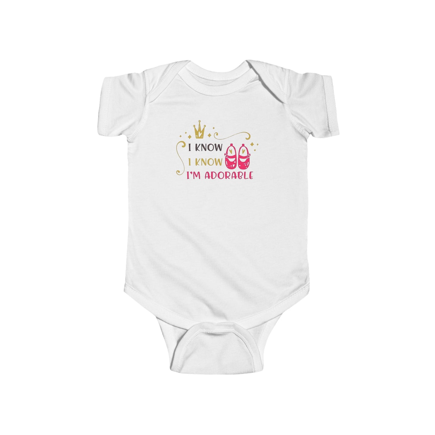 I Know I Know I’m Adorable – Baby Onesie 👑💖