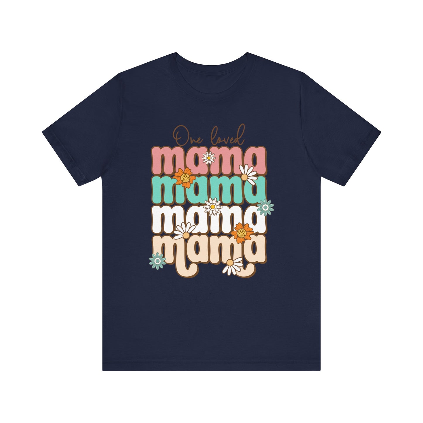 👕 Mama, Mama, Mama, Mama Boho-Style T-Shirt – Joyful Chaos of Motherhood 🌿