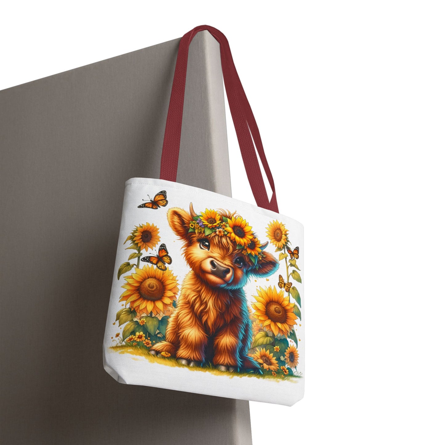 Bolsa de mano de vaca de las Tierras Altas: estética rústica de granja, bolsa de compras reutilizable con un toque rústico y chic, regalo inspirado en la naturaleza para amantes de los animales.